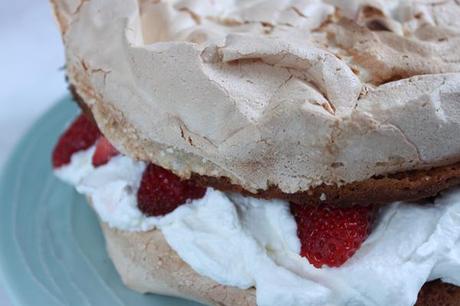 Receta para tartas: Tarta de fresa y merengue