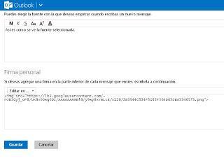 imagen como firma en outlook