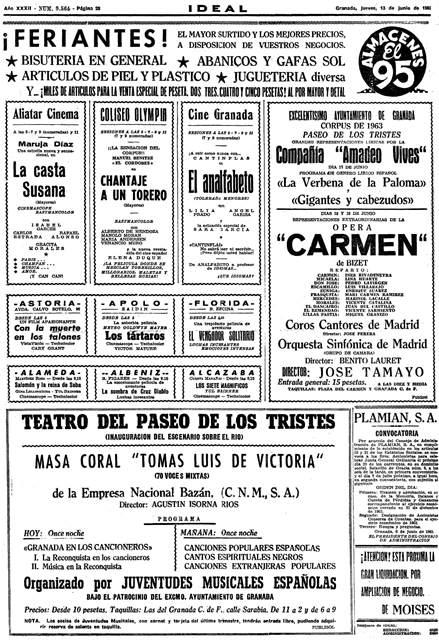 Granada, Fiestas del Corpus de 1963, hace 50 años