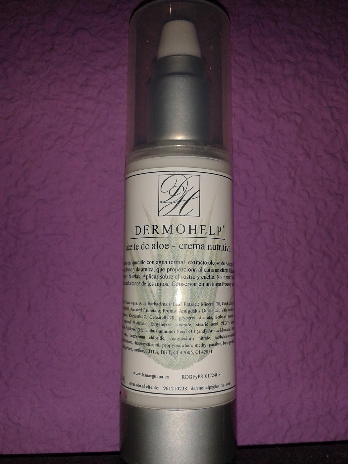 CREMA SNAKE Y ACEITES  ALOE,  WATER FREE CON DERMOHELP