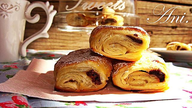 Napolitanas rellenas de Nutella.