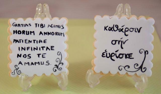 GALLETAS DECORADAS MITOLÓGICAS Y OTROS TEMAS PARA LA PROFE DE LATÍN Y GRIEGO