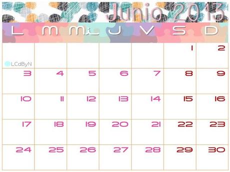 Calendario de Junio