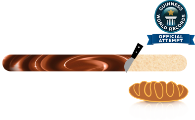 Nocilla Récord Guinness con Alex Monner y Joana Vilapuig de Pulseras Rojas