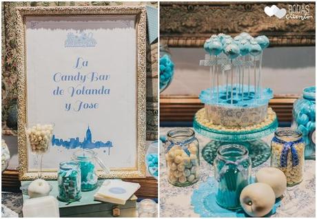 una boda decorada en azul la candybar