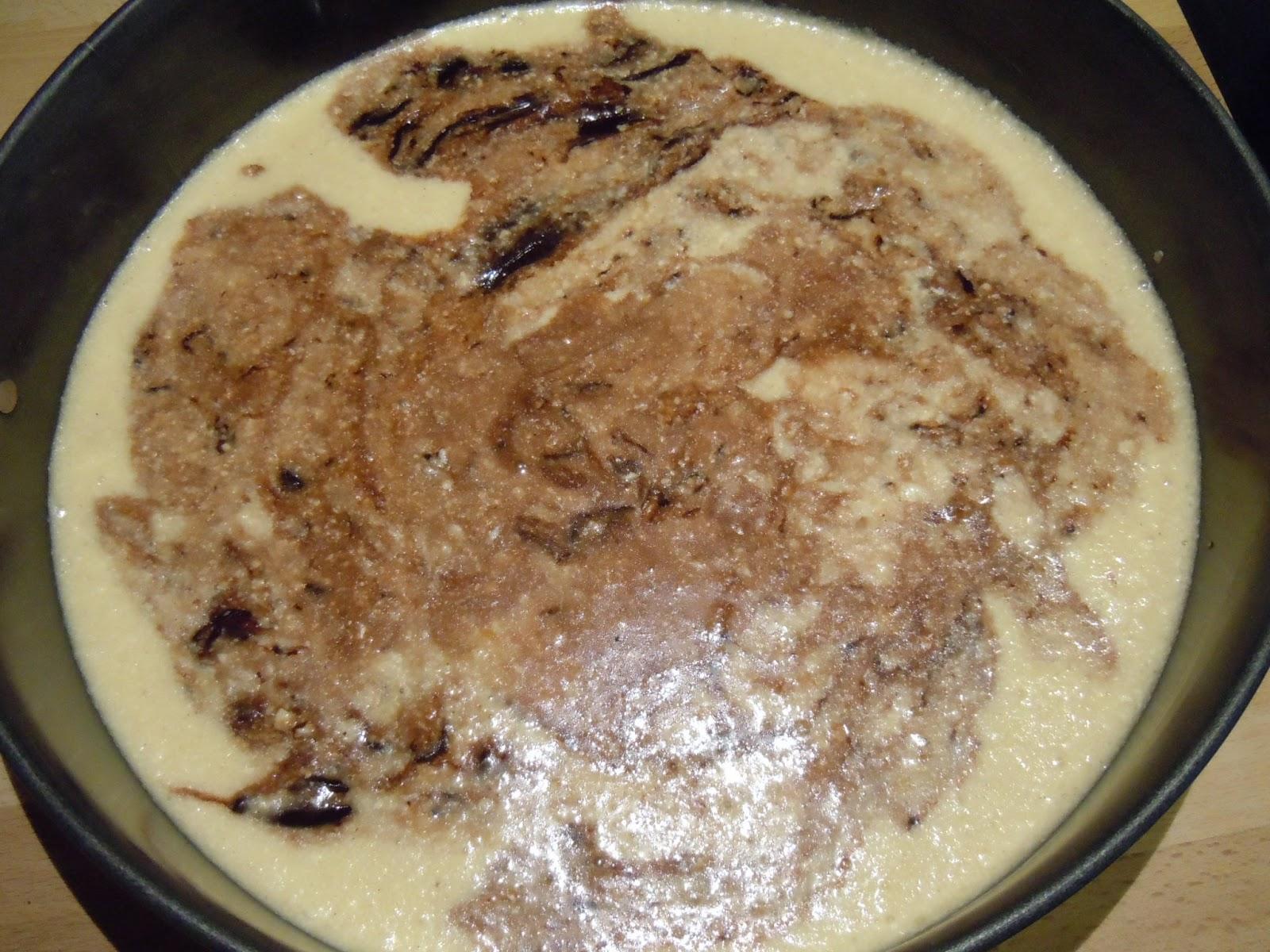 Bizcocho bicolor de chocolate