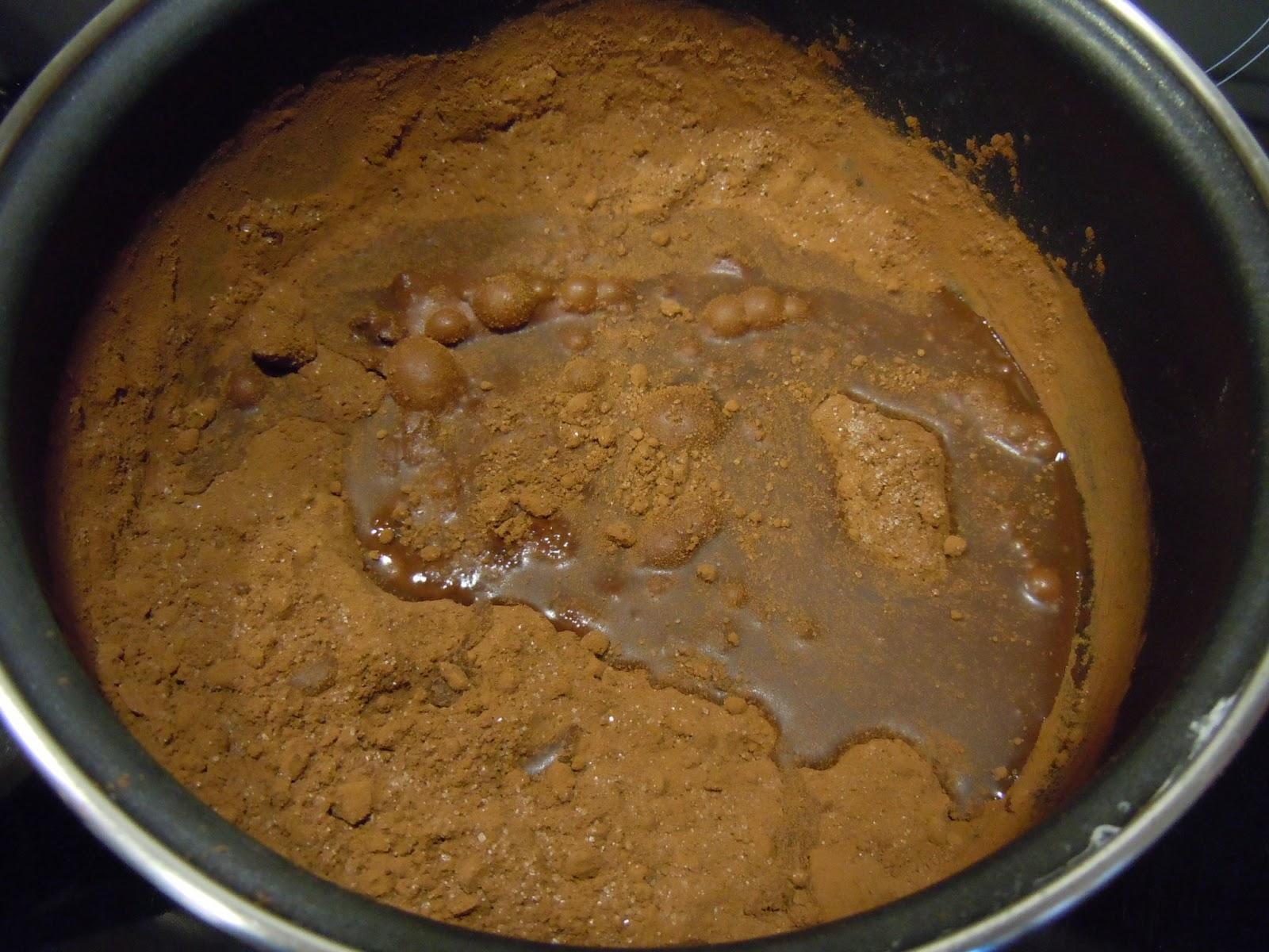 Bizcocho bicolor de chocolate