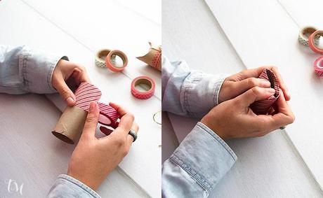 Manualidades con papel: una cajita reciclada manualidades con papel forrando tubo de papel