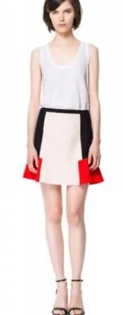 Consigue la falda color block de Zara que lleva Olivia Palermo