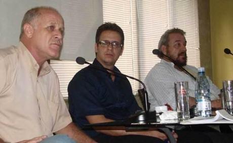 Fernando Rojas, Elier Ramírez Cañedo  y Manuel Calviño / Foto: On Cuba
