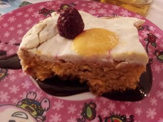 Tarta de frambuesa con stevia para diabéticos