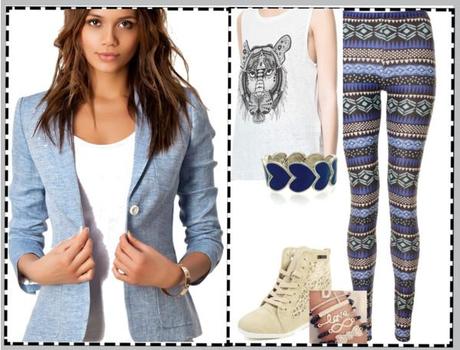 Outfit con legging etnico