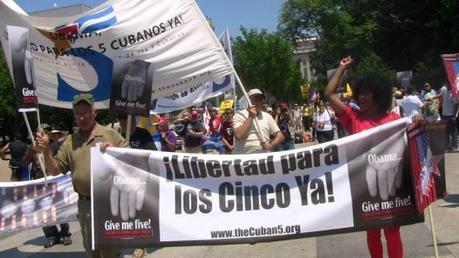 Plantón por Cuba frente a la Casa Blanca