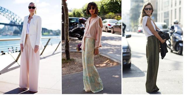 STREET STYLE INSPIRATION; PANTALONES PALAZZO.-