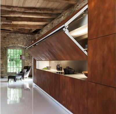 Cocinas Modernas en Interiores Rusticos