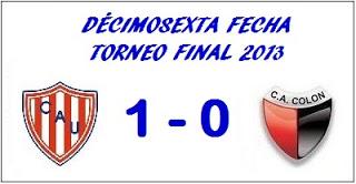 Unión:1 - Colón:0 (Fecha 16°)