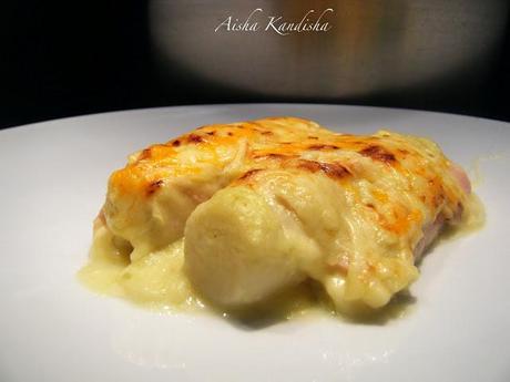 PUERROS GRATINADOS CON BECHAMEL DE CALABACÍN PUERROS GRATINADOS CON BECHAMEL DE CALABACÍN