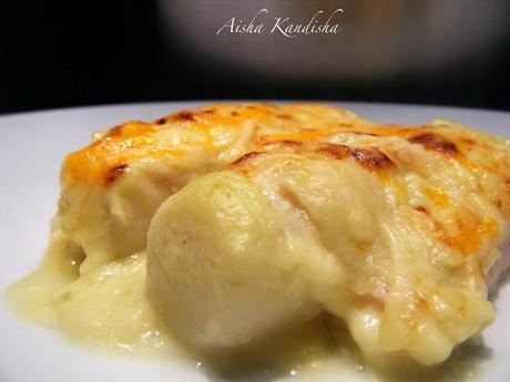 PUERROS GRATINADOS CON BECHAMEL DE CALABACÍN PUERROS GRATINADOS CON BECHAMEL DE CALABACÍN