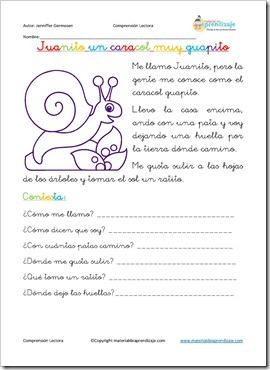 Juanito un caracol muy guapito