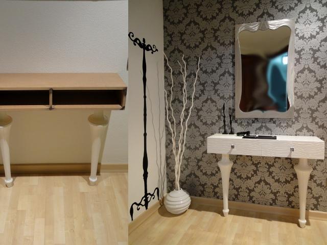 DIY: El mueble recibidor y el espejo de Rafael