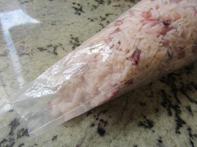 Calamares rellenos de arroz basmati
