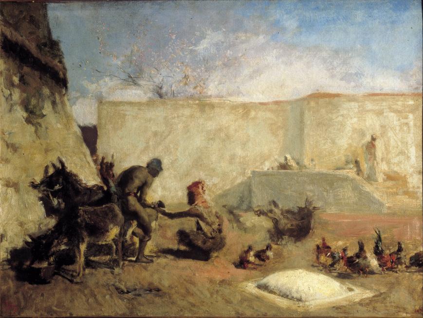 Herreros marroquíes, 1870. Óleo sobre lienzo, 49x66,5cm. Museo Nacional de Arte de Cataluña.