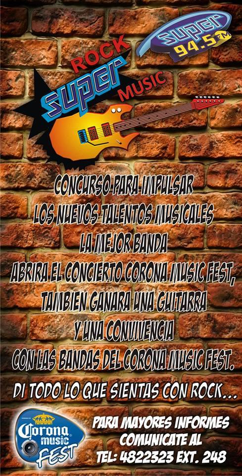 Convocatoria Concurso Corona Super Music Rocks