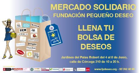 Mercadillo solidario en Barcelona de Fundación Pequeño Deseo