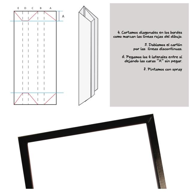 DIY: Cómo se hace un marco con cartón, por Erika
