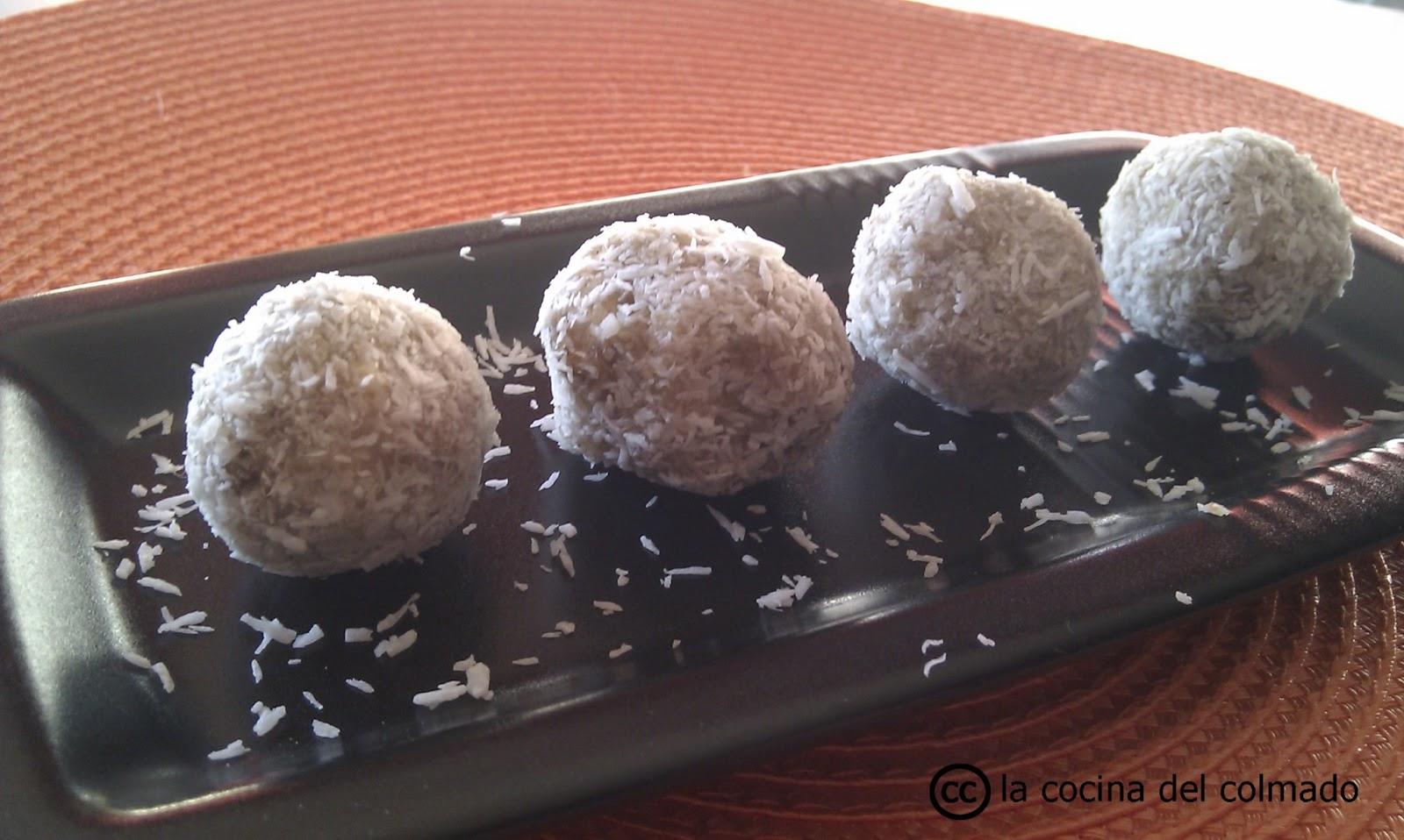 Trufas de almendra y coco
