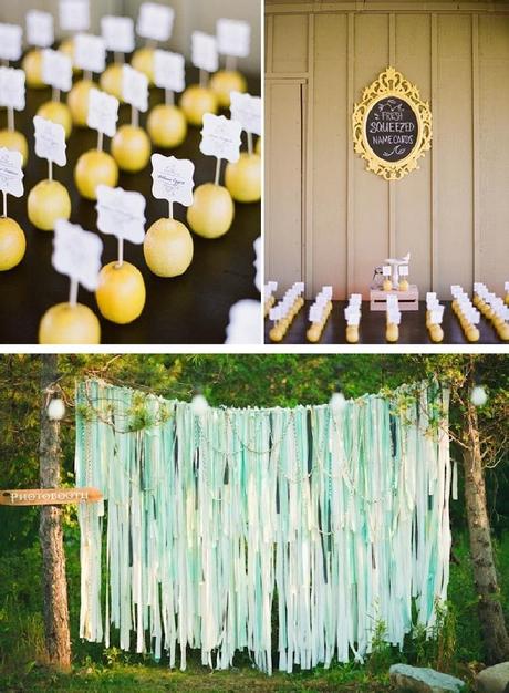 Una boda en menta y amarillo