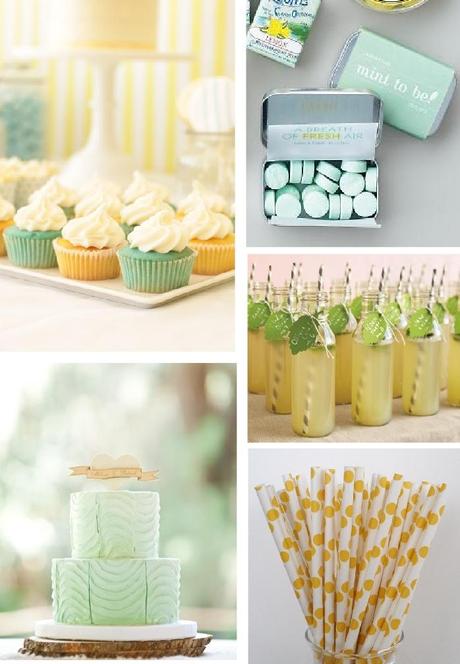 Una boda en menta y amarillo