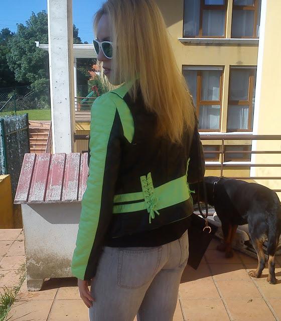 Black and Neon Green Jacket