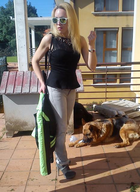 Black and Neon Green Jacket