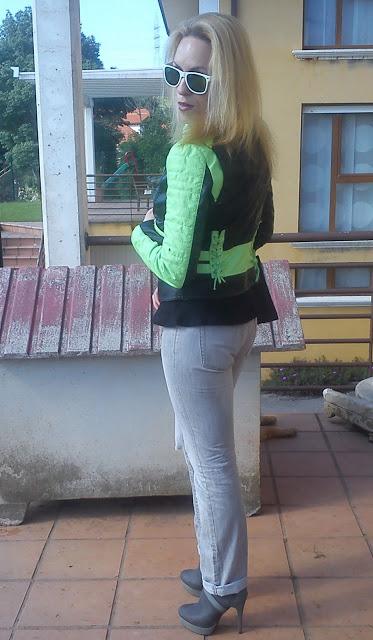 Black and Neon Green Jacket