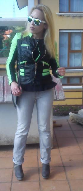 Black and Neon Green Jacket