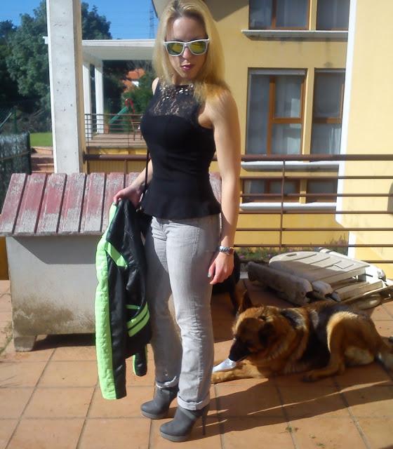 Black and Neon Green Jacket