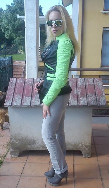 Black and Neon Green Jacket