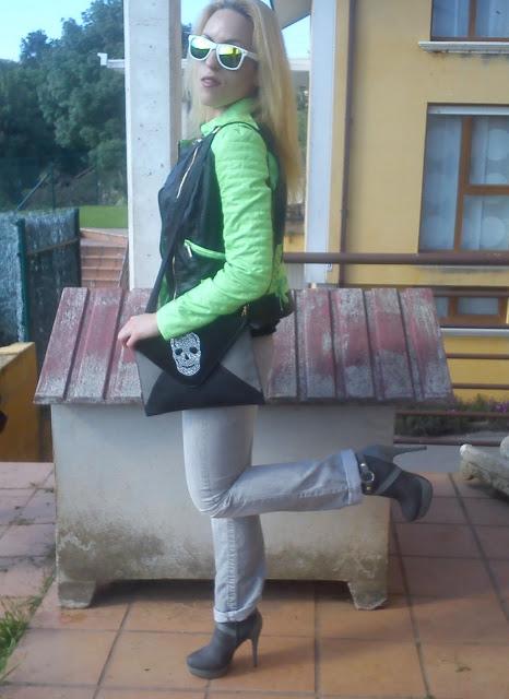 Black and Neon Green Jacket