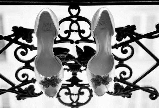zapatos de novia con aplique