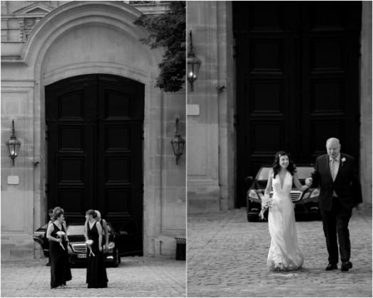 llega la novia a la ceremonia en paris