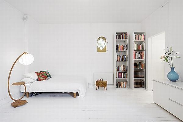 clean white small apartment interior design 2 554x368 Simple and Elegant White Apartment 