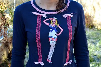 Camiseta Pin Up Marinera