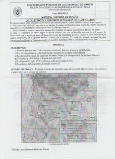 Examen de Selectividad Historia de España 2013