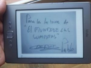 Dedicatora de El Mundo de las Sombras