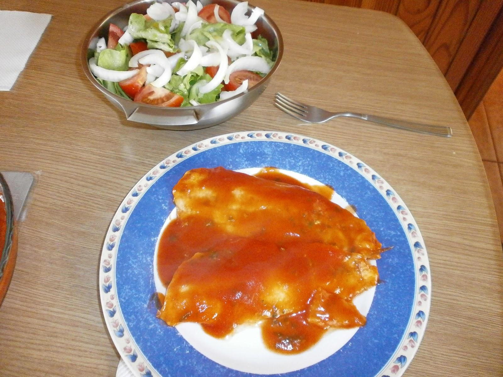 Filetes de merluza al vino blanco al microondas