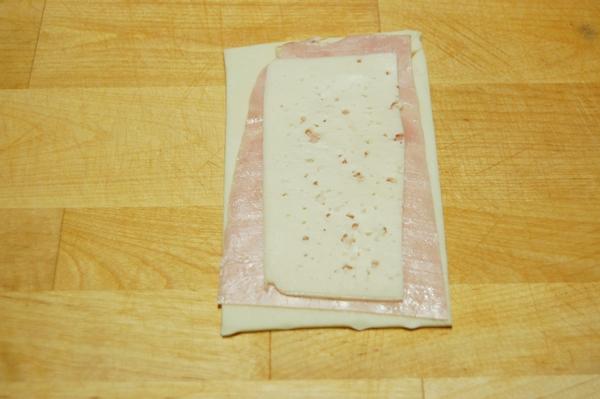 Napolitanas de jamón y queso caseras fáciles