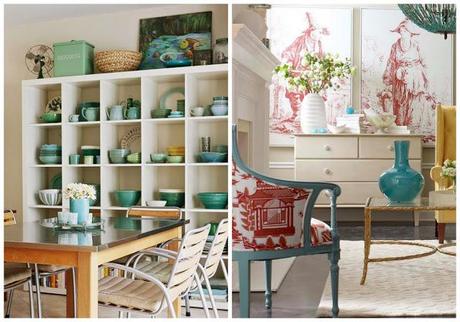 Un toque de turquesa en el salón ** Turquoise touch