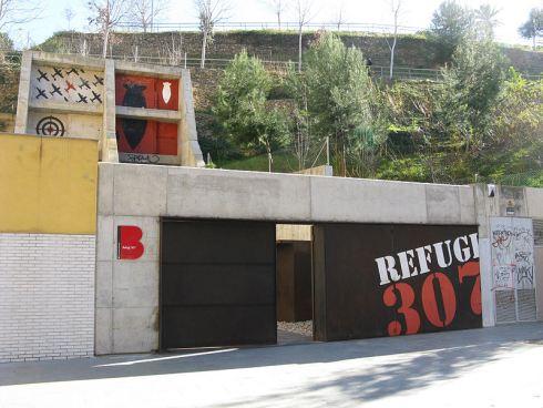 Entrada al refugio antiaéreo 307 de Barcelona