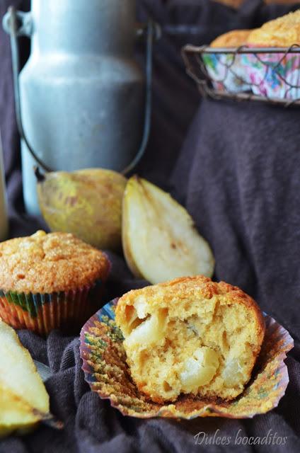 MUFFINS DE PERA Y JENGIBRE